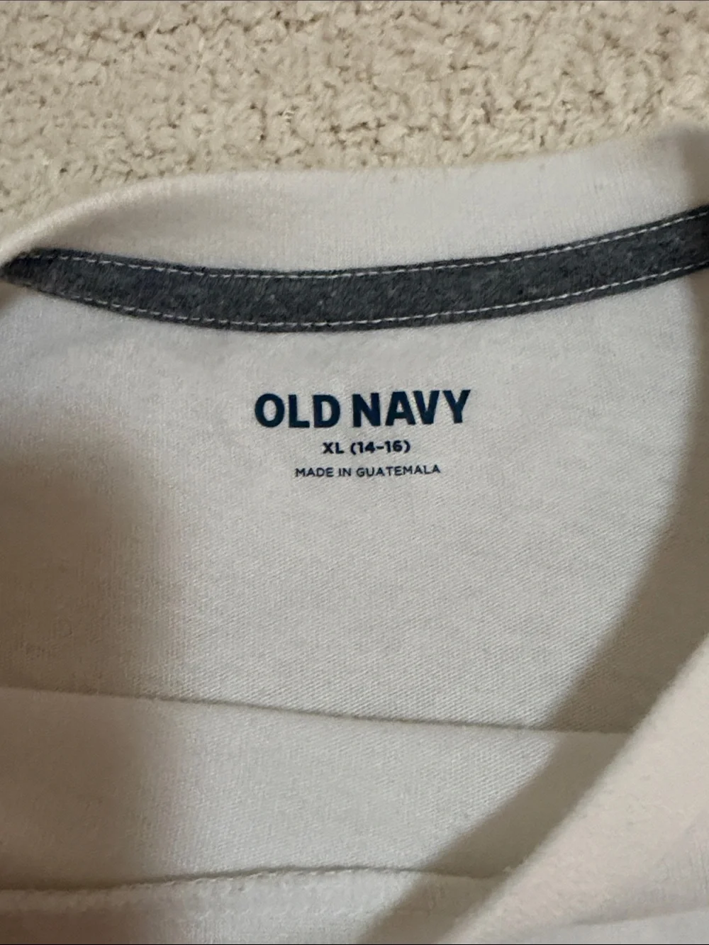 Old Navy Beige Palm Graphic Tee with Orange Sun